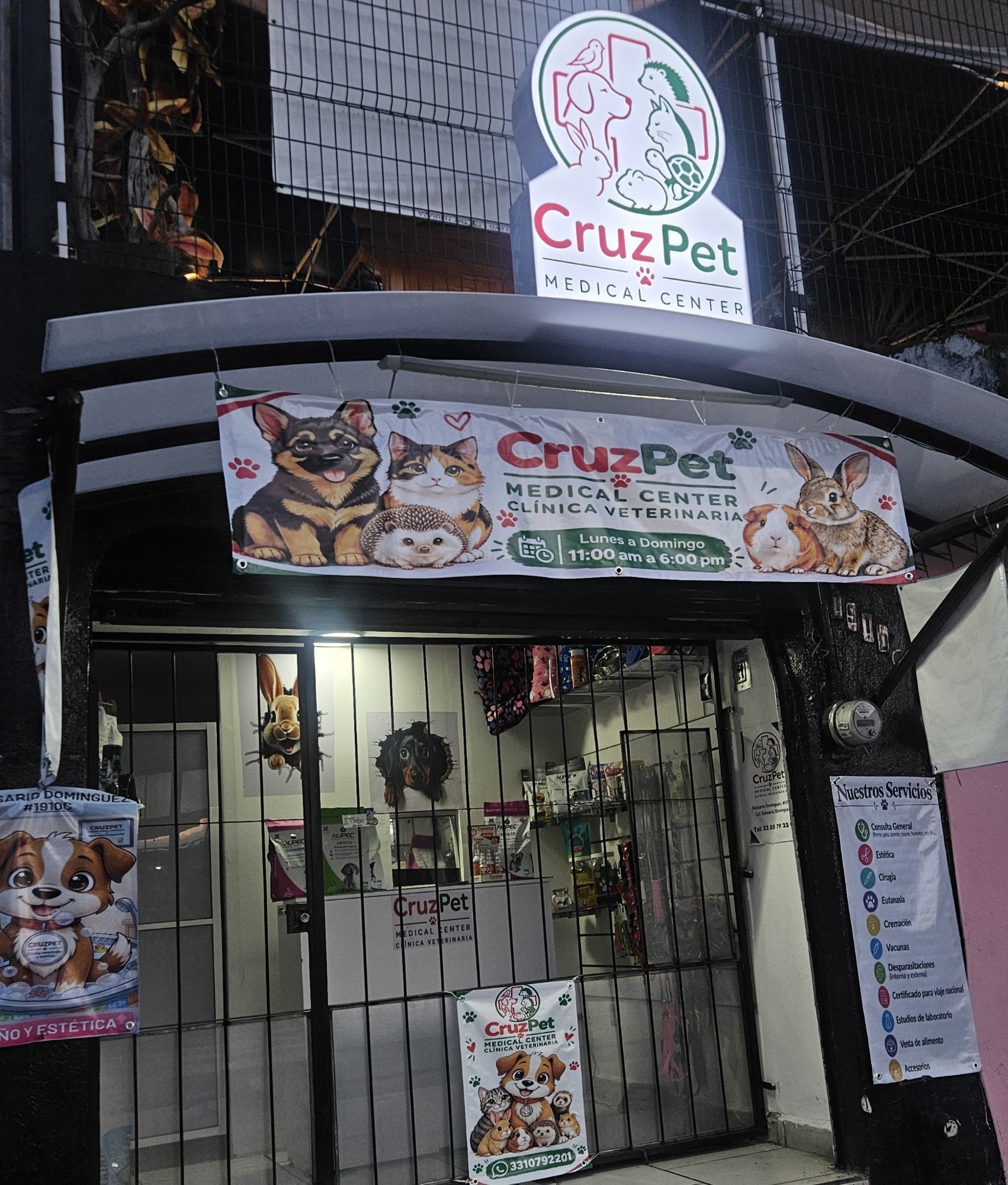 Instalaciones clínicas de Cruz Pet Medical Center